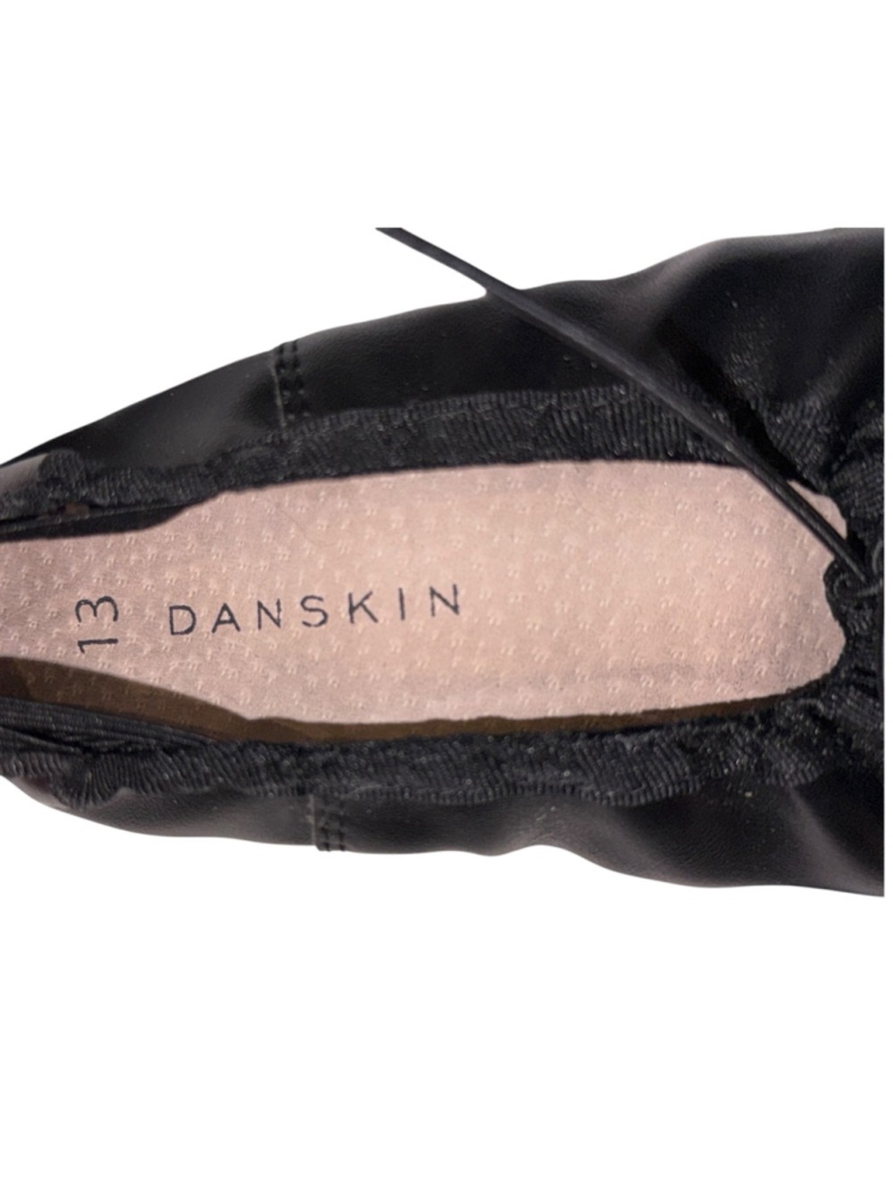 Danskin Black Leather Ballet Slippers Dance Shoes Girls Size 13 - Picture 4 of 4